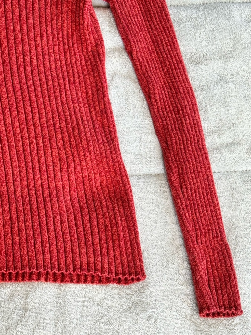 Hannah Ribbed Red Turtleneck Sweater - Picture 3 of 4